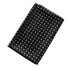 Silk handkerchief: black with white spots