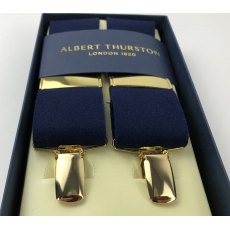 Albert Thurston wool boxcloth braces with gold clips