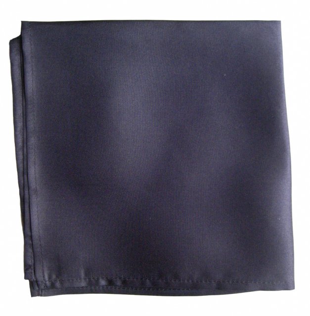 Dark navy silk pocket square handkerchief 17 inches square