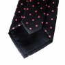 Navy blue pink spotted silk tie
