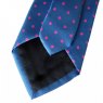 Maid blue and pink spotted silk tie from Aidan Sweeney
