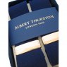 Thurstons clip on boxcloth braces navy blue from Aidan Sweeney