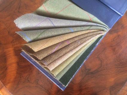 Tweed suit fabrics in a range of colours and styles including herringbone and checks