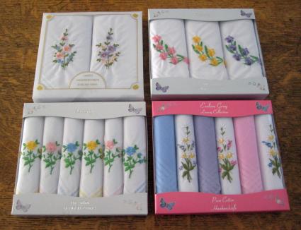 Ladies handkerchiefs in gift boxes 