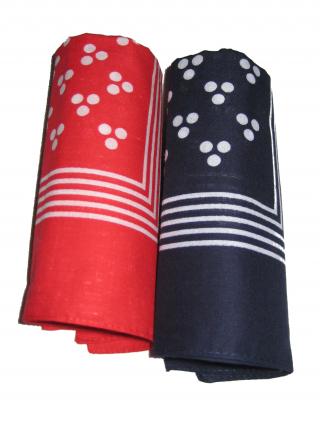 Large spotted handkerchiefs for Morris Dancers and sports clubs