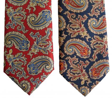Paisley pattern silk ties - new stock