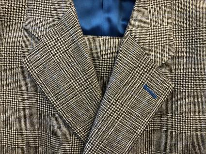100% British wool Prince of Wales check suits