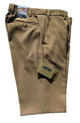 Cavalry twill trousers in fawn with expandable waist