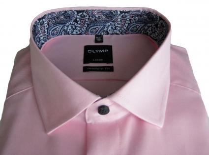 Olymp non-iron Luxor shirts in pink and blue: long sleeve, easy care, smart, comfortable to wear