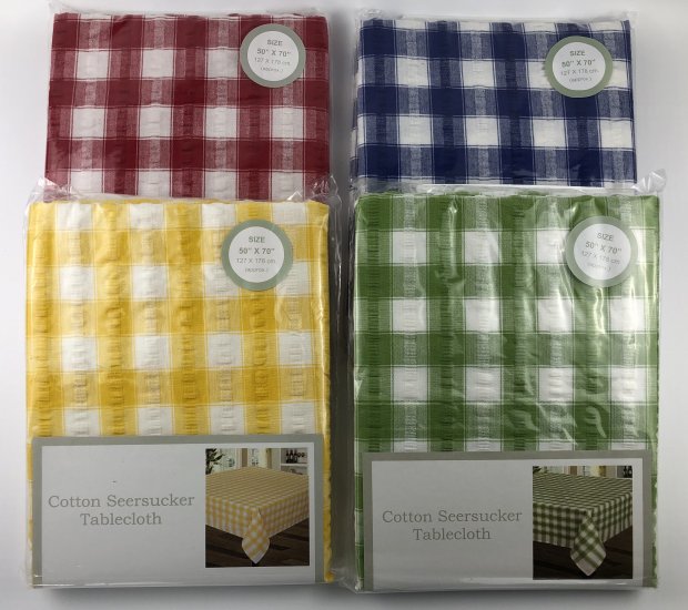 Seersucker tablecloths: new stock now in