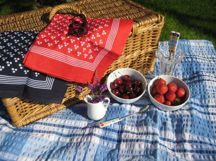 Seersucker tablecloths for B&Bs, children's nurseries, and outdoor dining