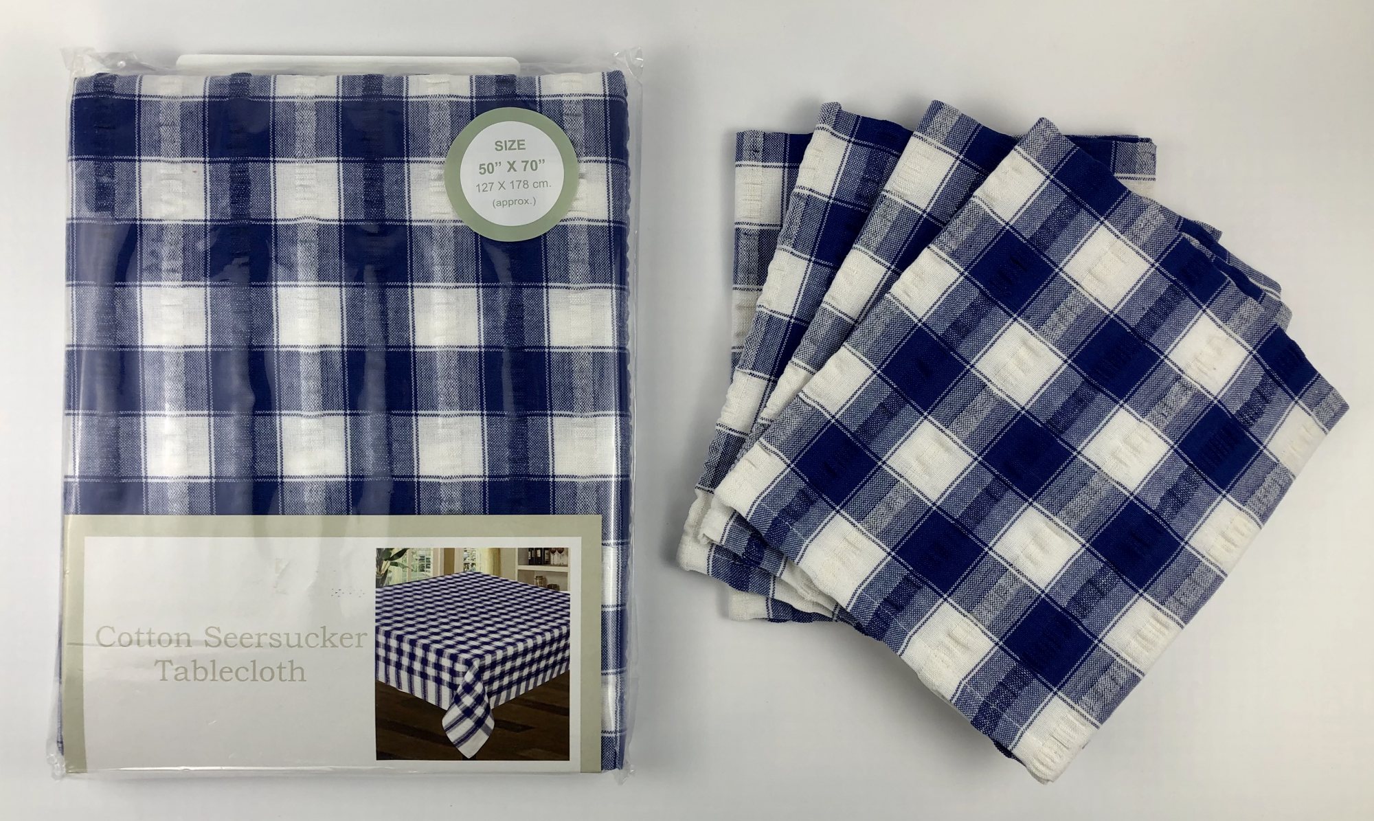 Seersucker tablecloths rectangular cotton tablecloths check patter