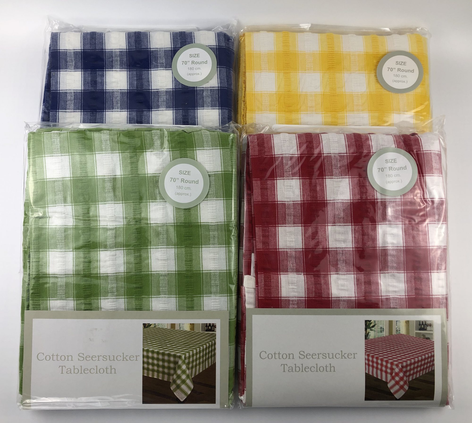 Seersucker tablecloths round cotton seersucker tablecloths 70 ins di