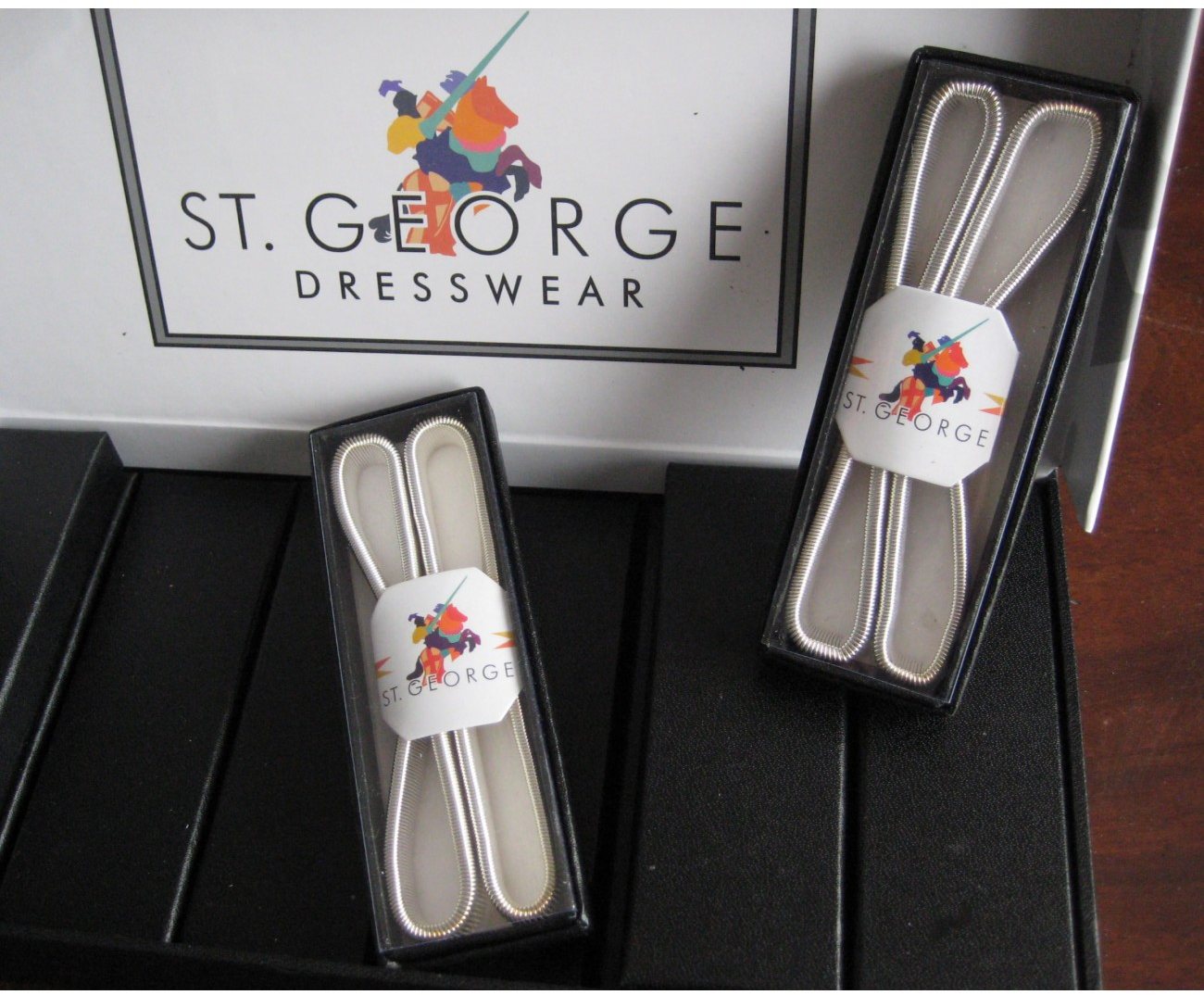 St armbands vintage sleeve garters silver colour Aidan Sweeney