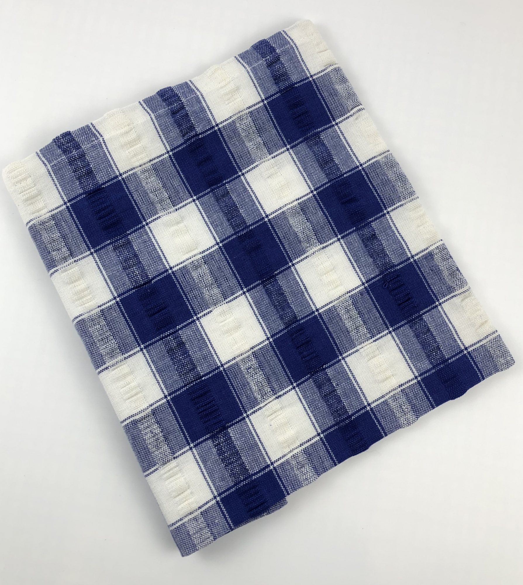 Seersucker napkins blue green yellow check napkins napkins and tab