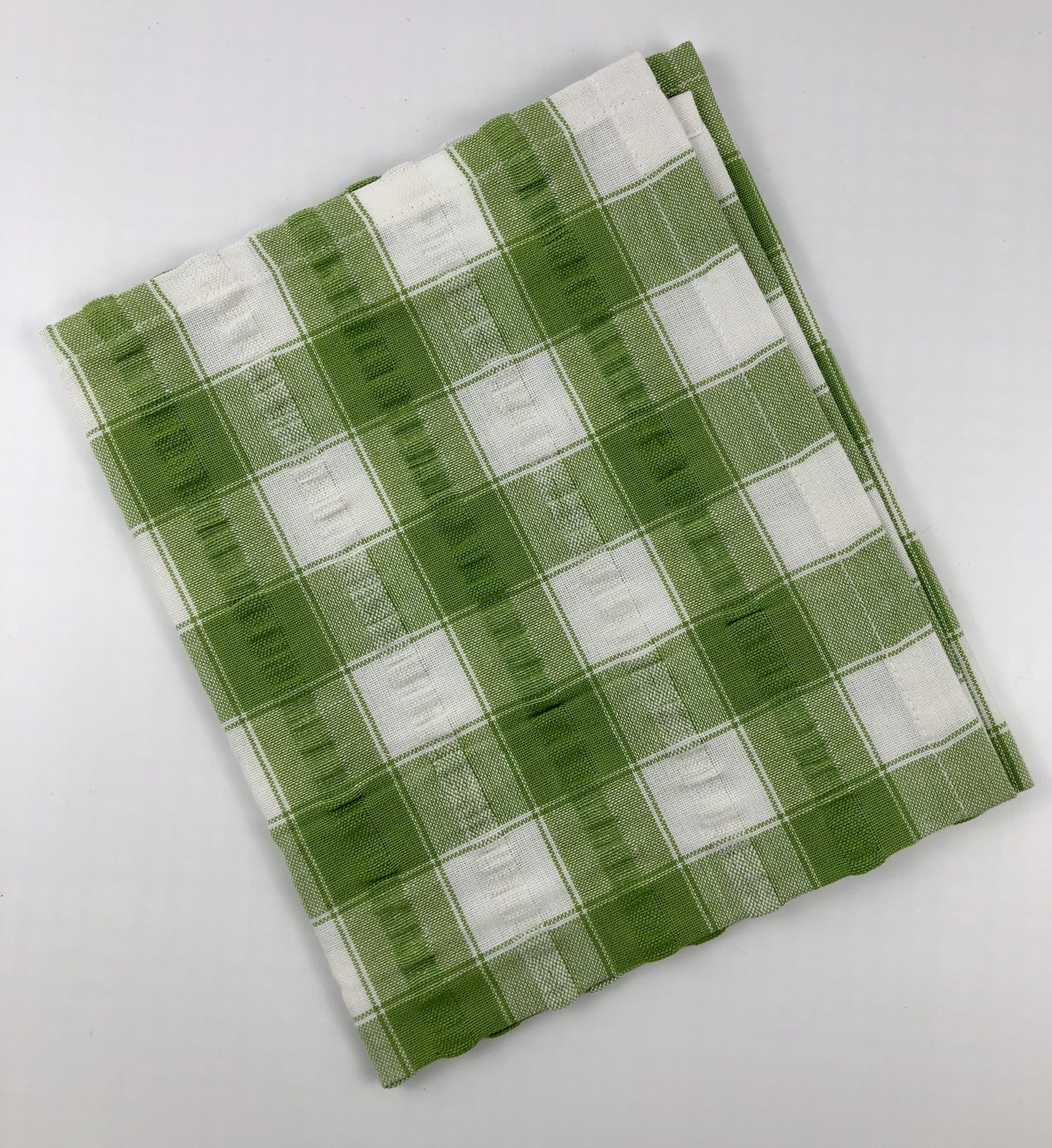 Seersucker napkins blue green yellow check napkins napkins and tab