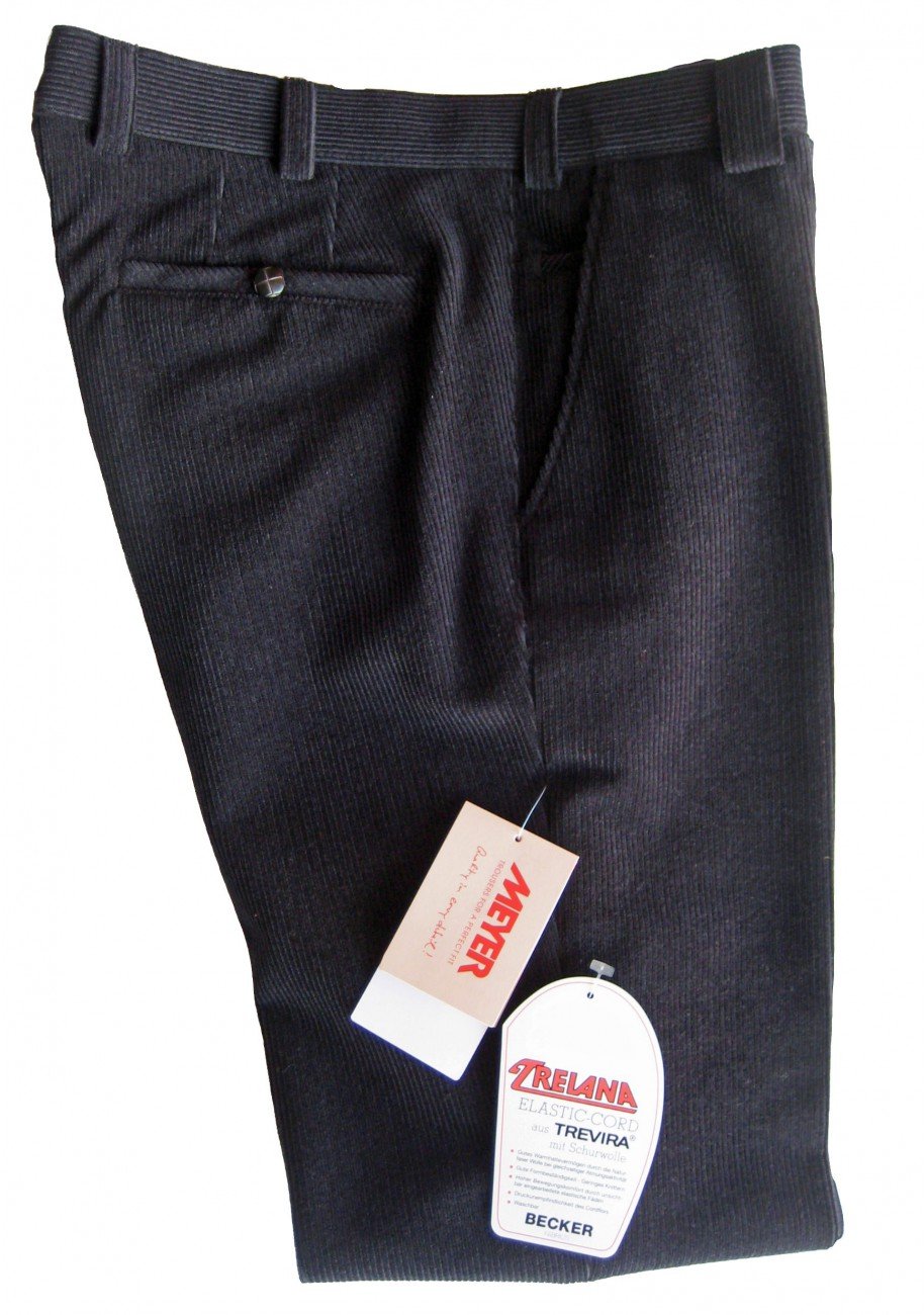 Mens Casual Everyday Trousers  Navy Corduroy  Percival Menswear