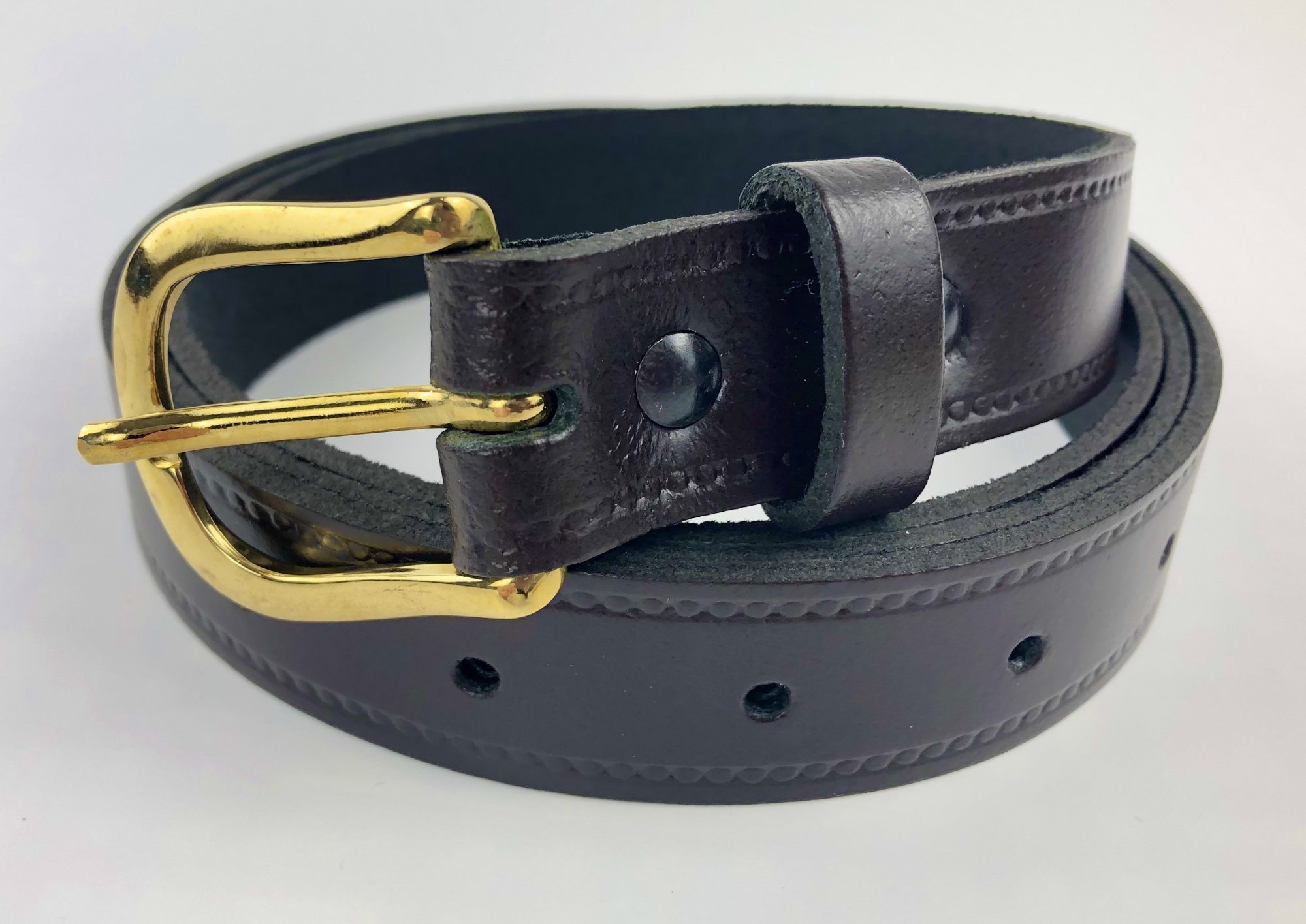 Men's leather belts black brown leather belts gold buckle Aidan Sweeney