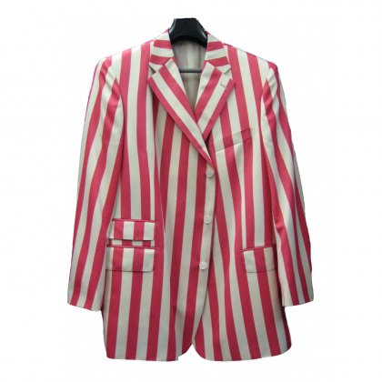 Pink and ivory striped jacket