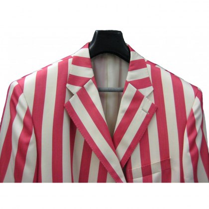 Pink and ivory striped jacket