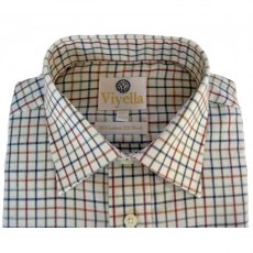 Viyella tattersall check men's shirt VY0110 in Plum (colour 216)