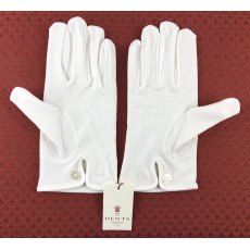 White cotton gloves by Dents