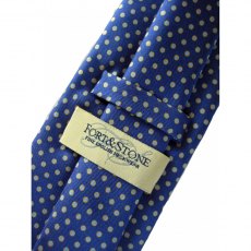 Silk tie: blue with small pale blue spots