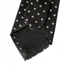 Silk tie: black with white spots
