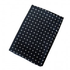 Silk handkerchief: navy with white spots