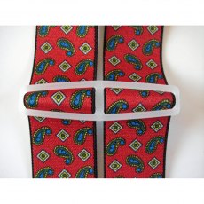 Red braces small Paisley pattern - special stock