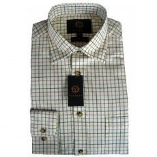 Viyella tattersall check men's shirt VY0110 in Lovat (colour 168)