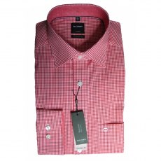 Olymp Luxor shirt: small red check