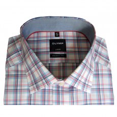 Olymp Luxor shirt: blue and red check