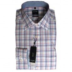 Olymp Luxor shirt: blue and red check