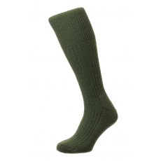 Commando tough wool blend socks by HJ Hall in olive &  black