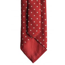 Silk tie: red with white spots