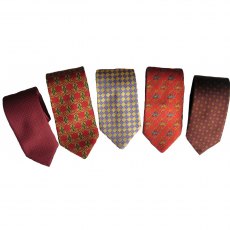 Silk ties with attractive patterns