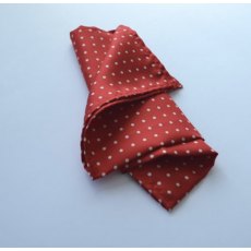 Silk handkerchief: red with white spots