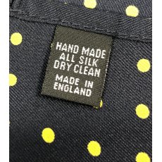 Silk handkerchief: black with yellow spots