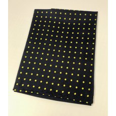 Silk handkerchief: black with yellow spots