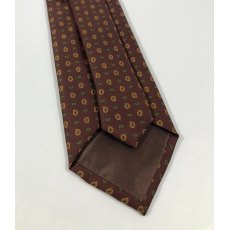 Silk tie: brown with small Paisley pattern