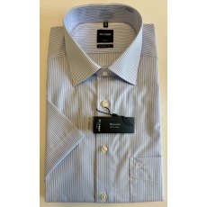 Olymp short sleeved blue and white striped shirt Olymp short sleeved blue and white striped shirt
