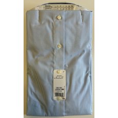 Olymp short sleeved blue and white striped shirt Olymp short sleeved blue and white striped shirt