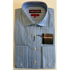 Long sleeve shirt with wide blue stripes: Stephens Brothers Long sleeve shirt with wide blue stripes: Stephens Brothers