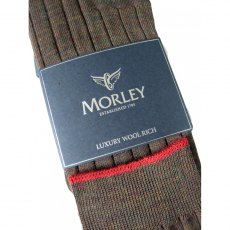 Wolsey/Morley Grip Top Knee Length Men's Socks in Rustic Brown Size 8-9.5