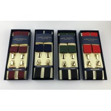 Albert Thurston wool boxcloth braces with gold clips