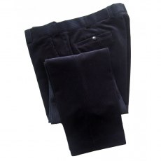 Meyer corduroy trousers - navy blue