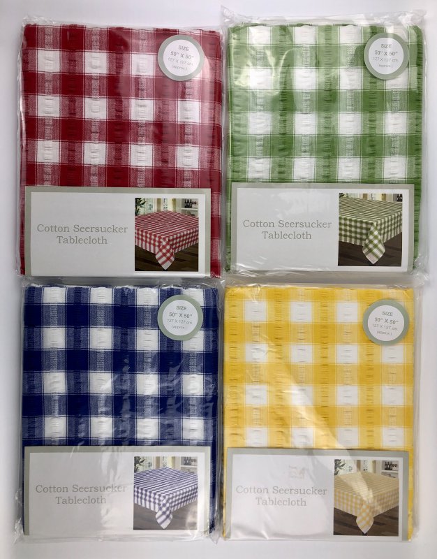 Seersucker tablecloths - square 50 inches