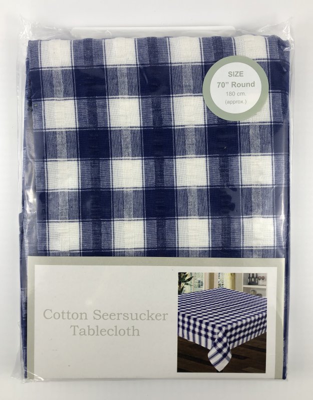 Seersucker tablecloths round cotton seersucker tablecloths 70 ins di