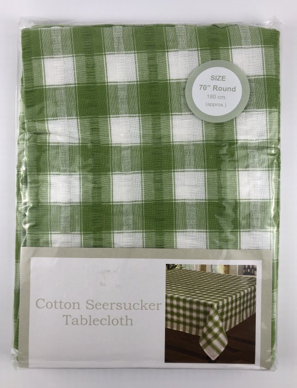 Seersucker tablecloths round cotton seersucker tablecloths 70 ins di